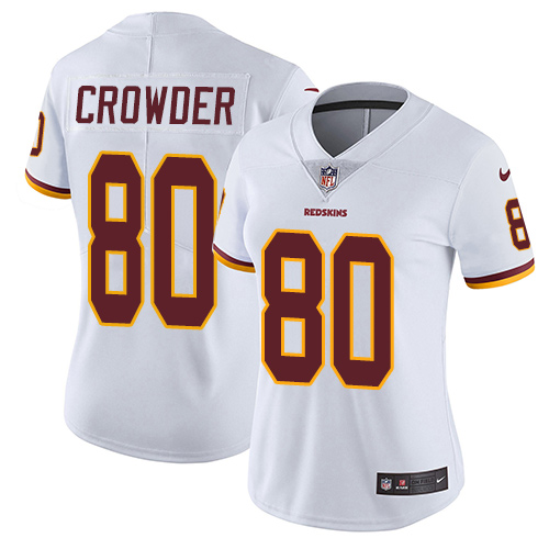 Nike Redskins #80 Jamison Crowder White Women's Stitched NFL Vapor Untouchable Limited Jersey